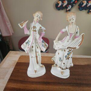 Grantcrest hand painted porcelain figurines vintage from the 1940s made in Japan